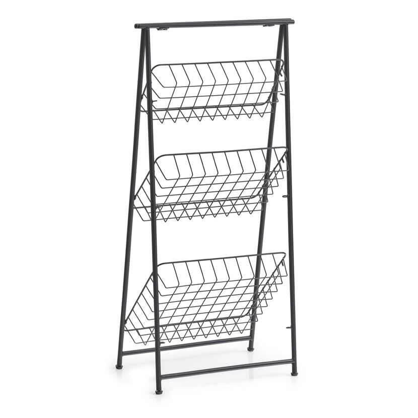 Badregal schwarz 43 x 90 x 3 cm