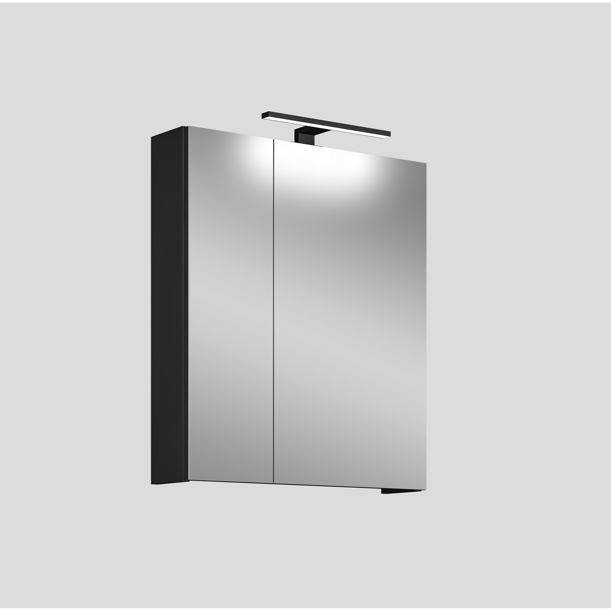 LED-Spiegelschrank 'Cool Fire' schwarz 60 x 90 x 16,1 cm