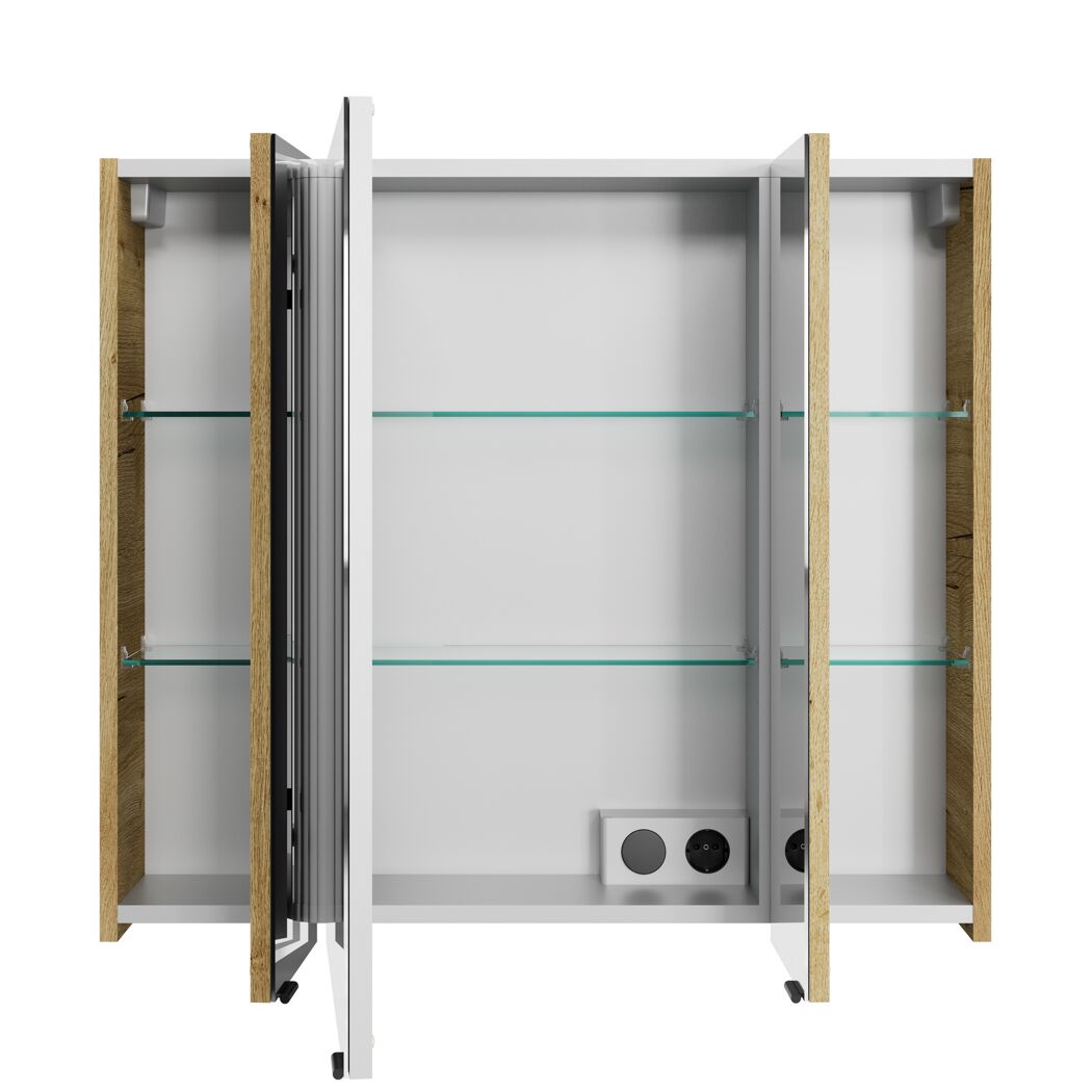 Spiegelschrank 'Bahamas' braun 80 x 70,3 x 17 cm