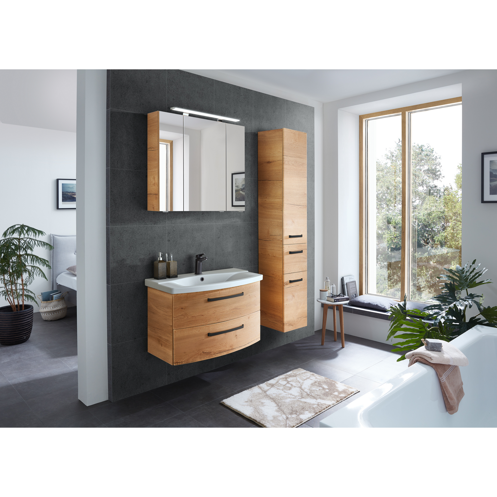 Spiegelschrank 'Bahamas' braun 80 x 70,3 x 17 cm