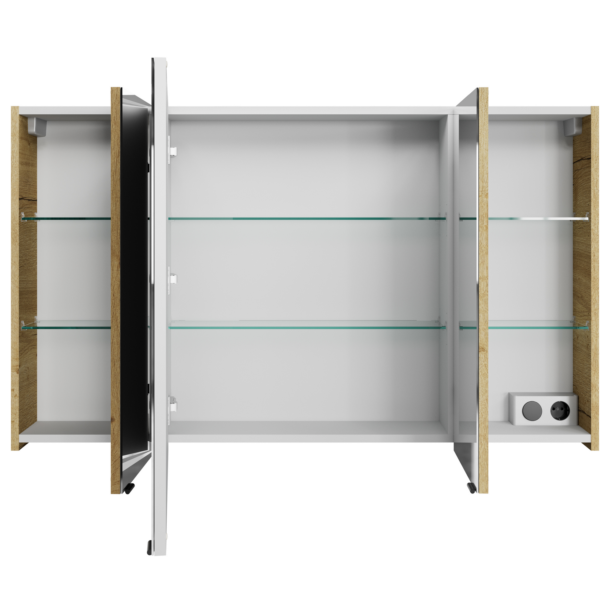 Spiegelschrank 'Bahamas' braun 120 x 70,3 x 17 cm