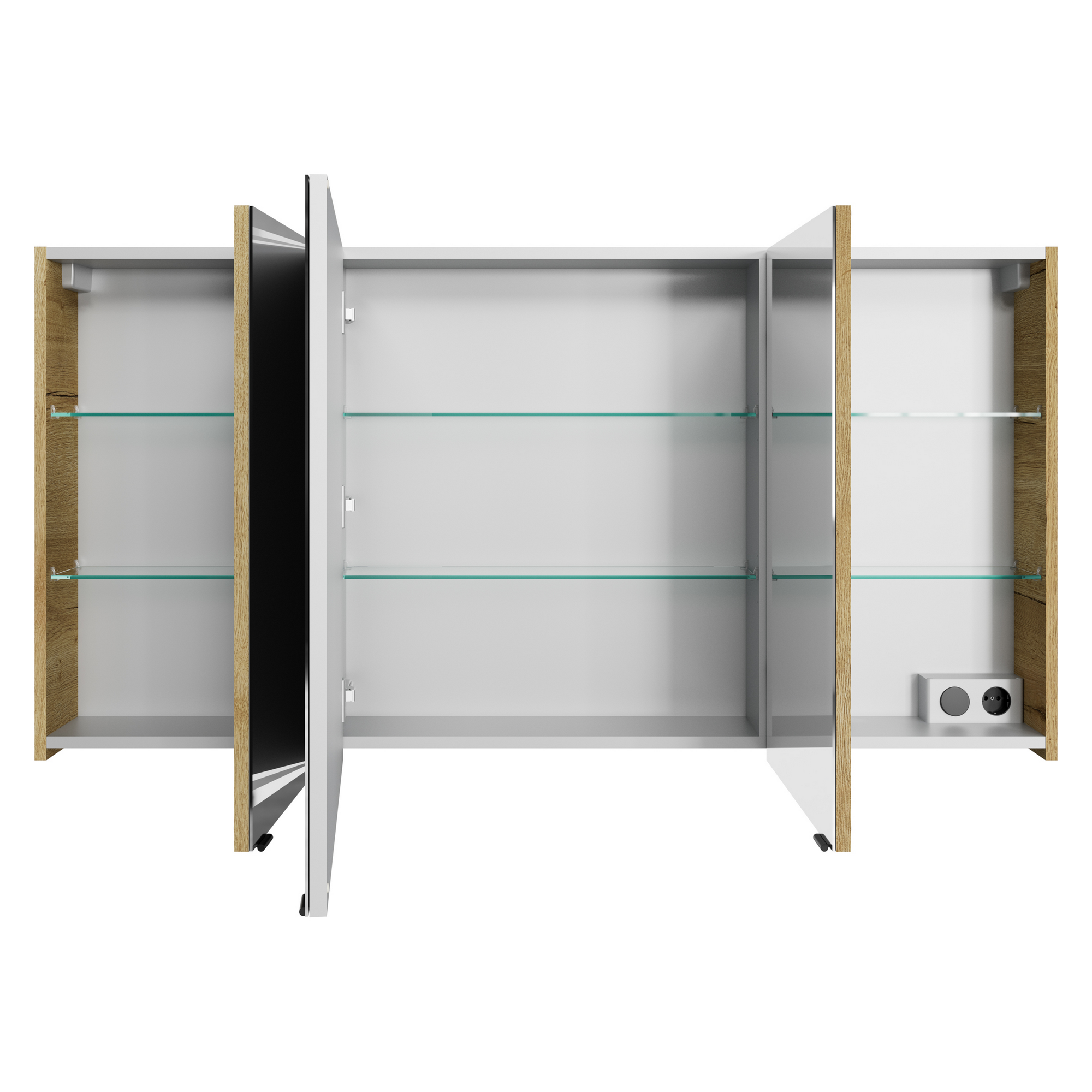 Spiegelschrank 'Bahamas' braun 140 x 70,3 x 17 cm