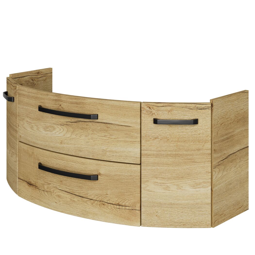 Waschbeckenunterschrank 'Bahamas' braun foliert 116,3 x 49,2 x 46 cm