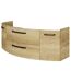 Waschbeckenunterschrank 'Bahamas' braun foliert 140 x 49,2 x 48 cm