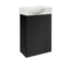 Waschbeckenunterschrank 'SBC' schwarz matt 44 x 60 x 24,3 cm links