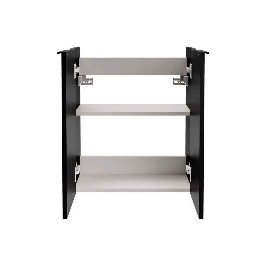 Waschbeckenunterschrank 'SBC' schwarz matt 52 x 60 x 24 cm