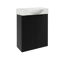 Waschbeckenunterschrank 'SBC' schwarz matt 52 x 60 x 24 cm