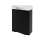 Waschbeckenunterschrank 'SBC' schwarz matt 52 x 60 x 24 cm