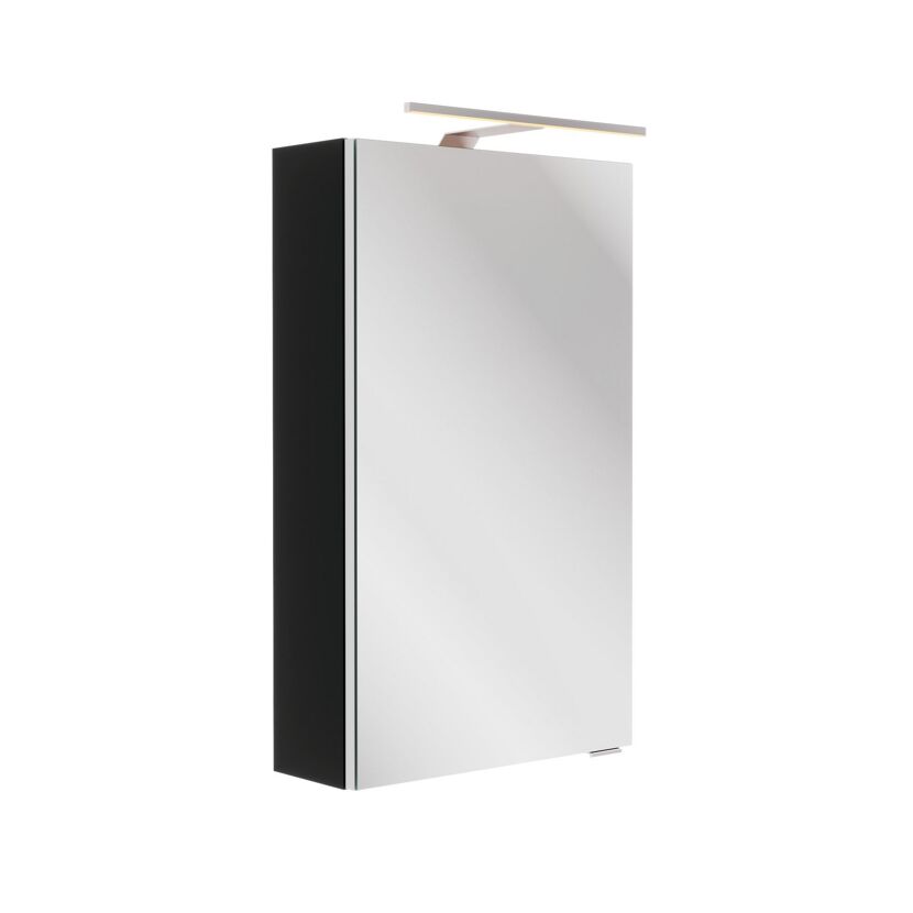 LED-Spiegelschrank 'SBC' schwarz matt 40 x 68 x 15,3 cm links