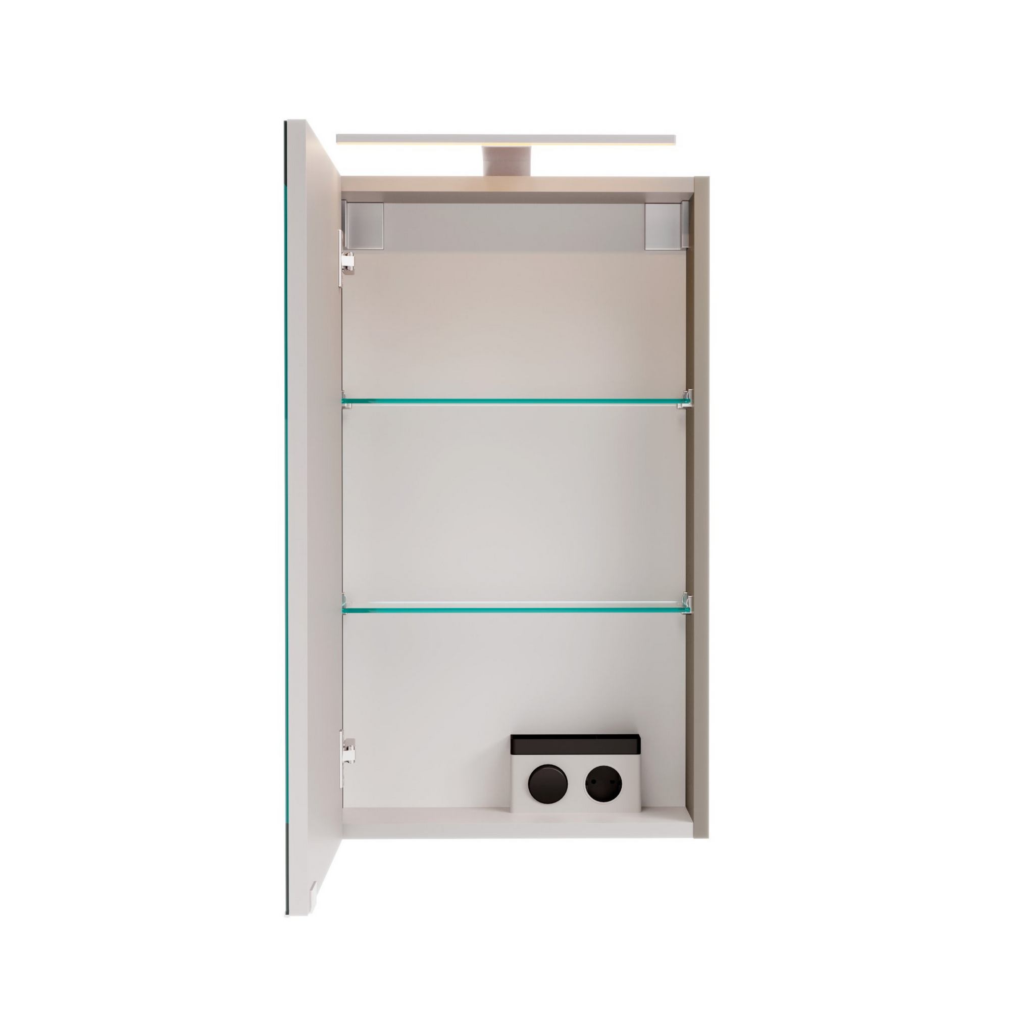 LED-Spiegelschrank 'SBC' grau 40 x 68 x 15 cm links + product picture