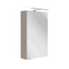 LED-Spiegelschrank 'SBC' grau 40 x 68 x 15,3 cm links