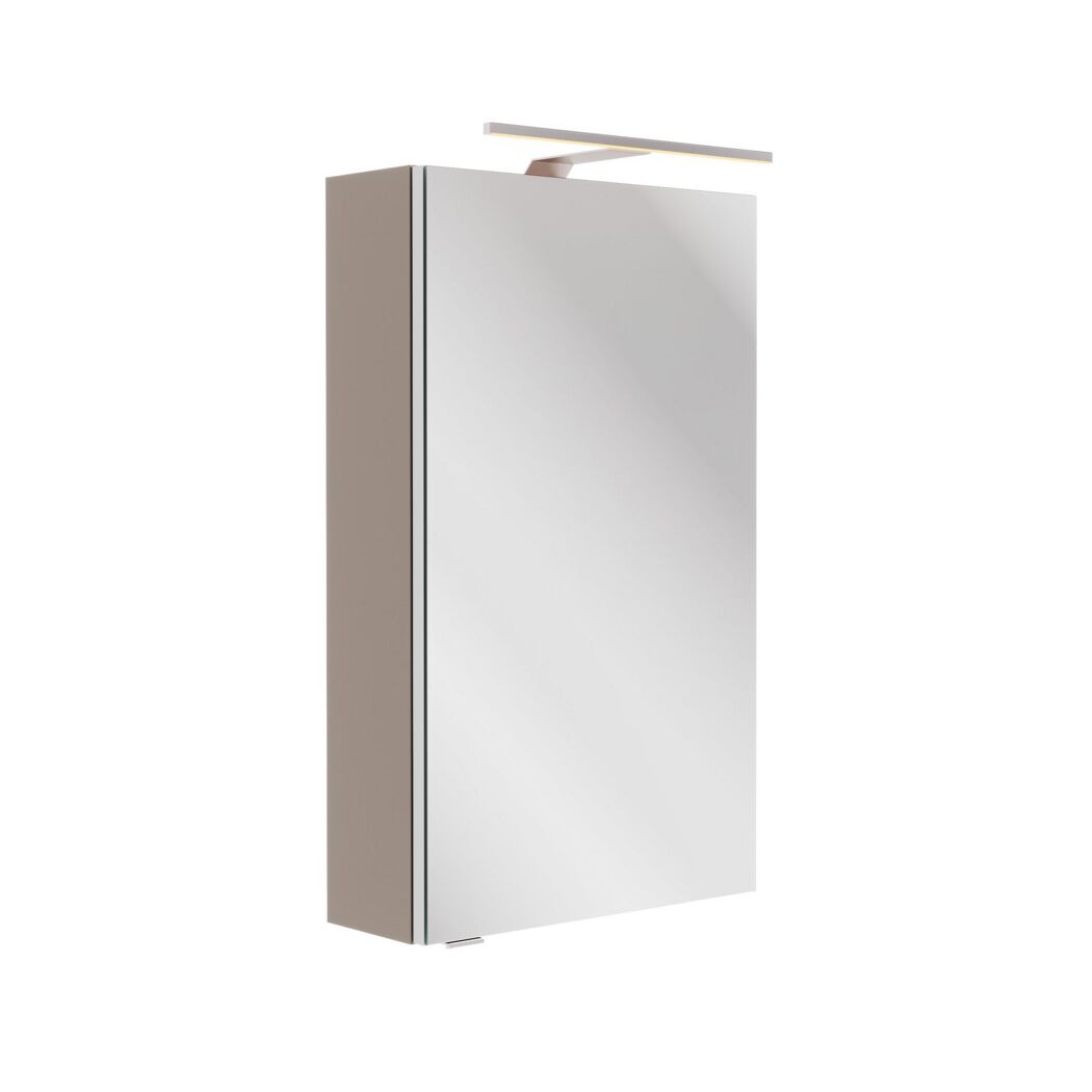 LED-Spiegelschrank 'SBC' grau 40 x 68 x 15,3 cm links