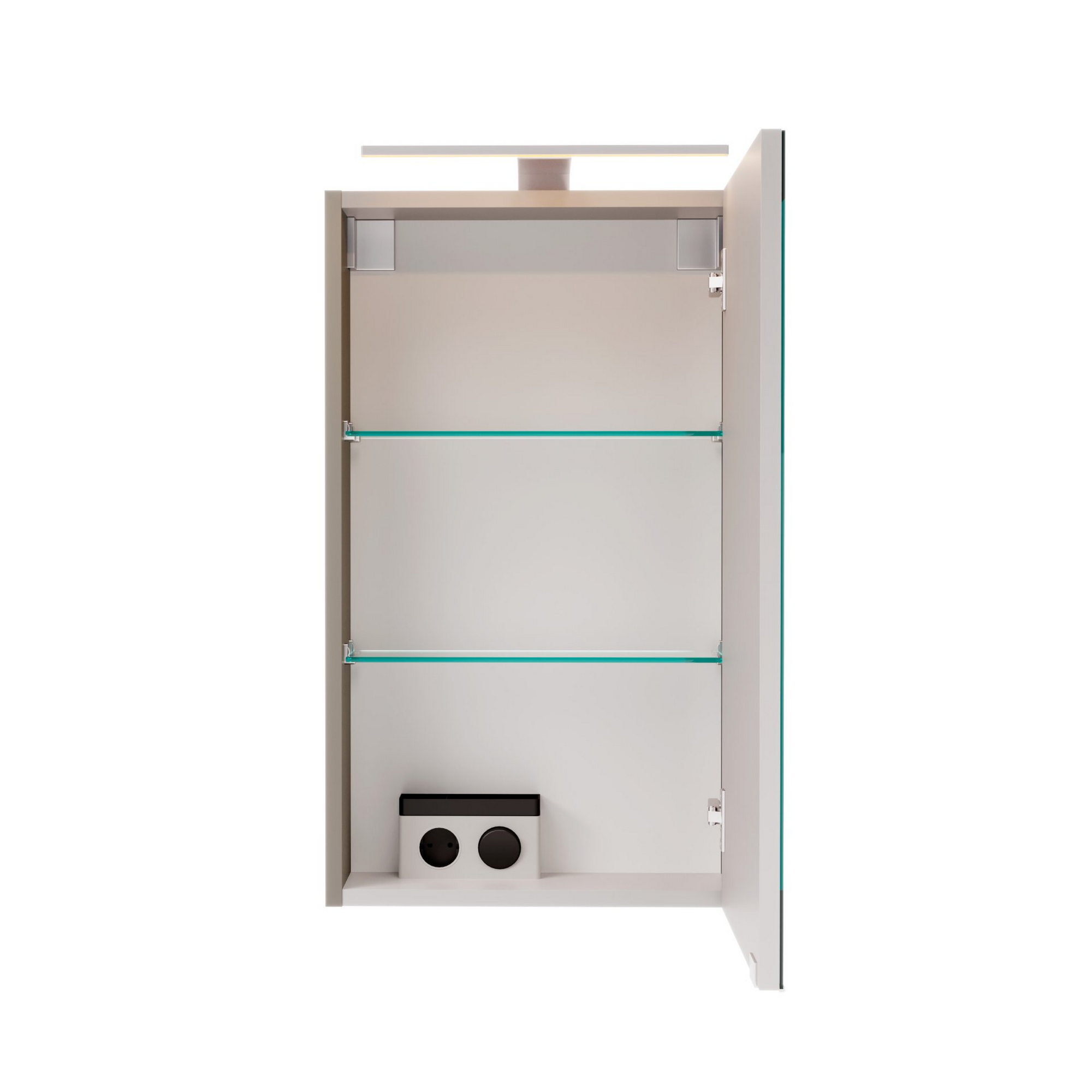 LED-Spiegelschrank 'SBC' grau 40 x 68 x 15 cm links + product picture