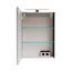 LED-Spiegelschrank 'SBC' schwarz matt 50 x 68 x 15,3 cm links