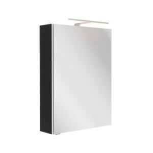 LED-Spiegelschrank 'SBC' schwarz matt 50 x 68 x 15,3 cm rechts