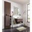 Waschbecken mit Unterschrank 'B.Paris' schwarz matt 70,5 x 49,8 x 46,5 cm