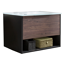 Waschbecken mit Unterschrank 'B.Paris' schwarz matt 70,5 x 49,8 x 46,5 cm