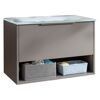 Waschbecken mit Unterschrank 'B.Paris' grau matt 70,5 x 49,8 x 46,5 cm