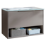 Waschbecken mit Unterschrank 'B.Paris' grau matt 70,5 x 49,8 x 46,5 cm