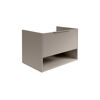 Waschbecken mit Unterschrank 'B.Paris' grau matt 70,5 x 49,8 x 46,5 cm
