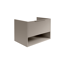 Waschbecken mit Unterschrank 'B.Paris' grau matt 70,5 x 49,8 x 46,5 cm