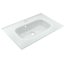 Waschbecken mit Unterschrank 'B.Paris' grau matt 70,5 x 49,8 x 46,5 cm