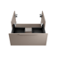 Waschbecken mit Unterschrank 'B.Paris' grau matt 70,5 x 49,8 x 46,5 cm
