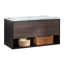 Waschbecken mit Unterschrank 'B.Paris' schwarz matt 90,5 x 49,8 x 46,5 cm