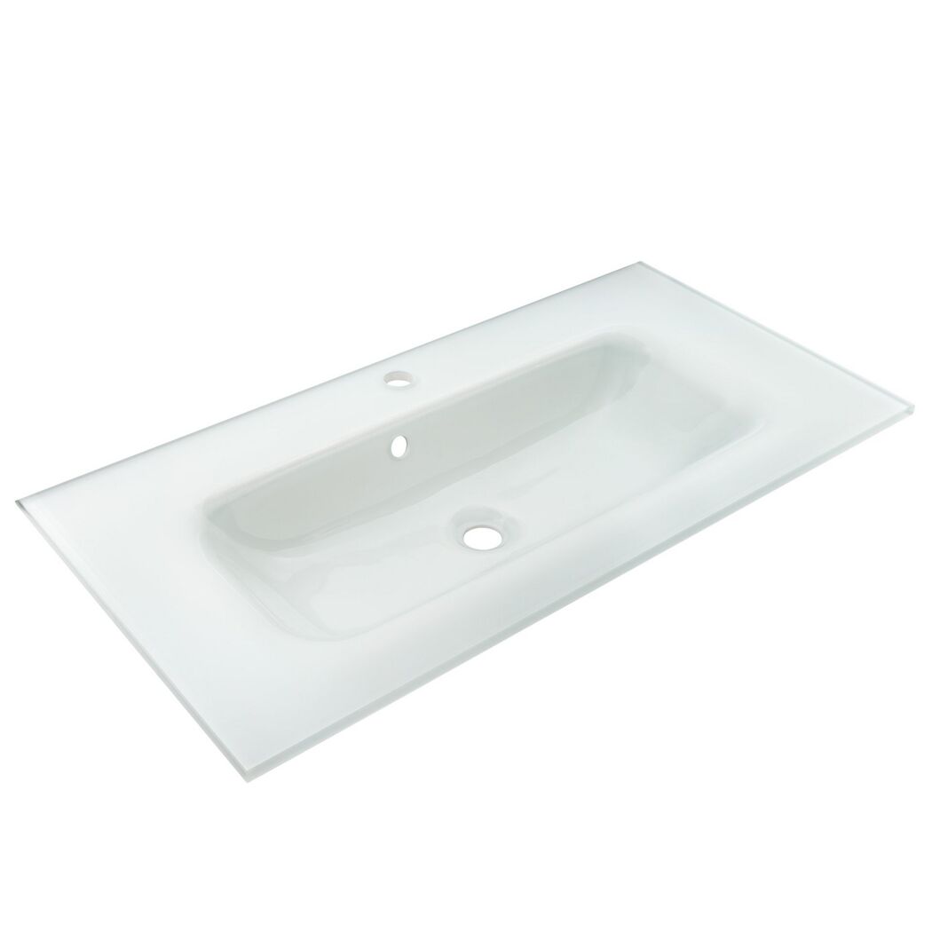 Waschbecken mit Unterschrank 'B.Paris' schwarz matt 90,5 x 49,8 x 46,5 cm