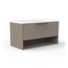 Waschbecken mit Unterschrank 'B.Paris' grau matt 90,5 x 49,8 x 46,5 cm