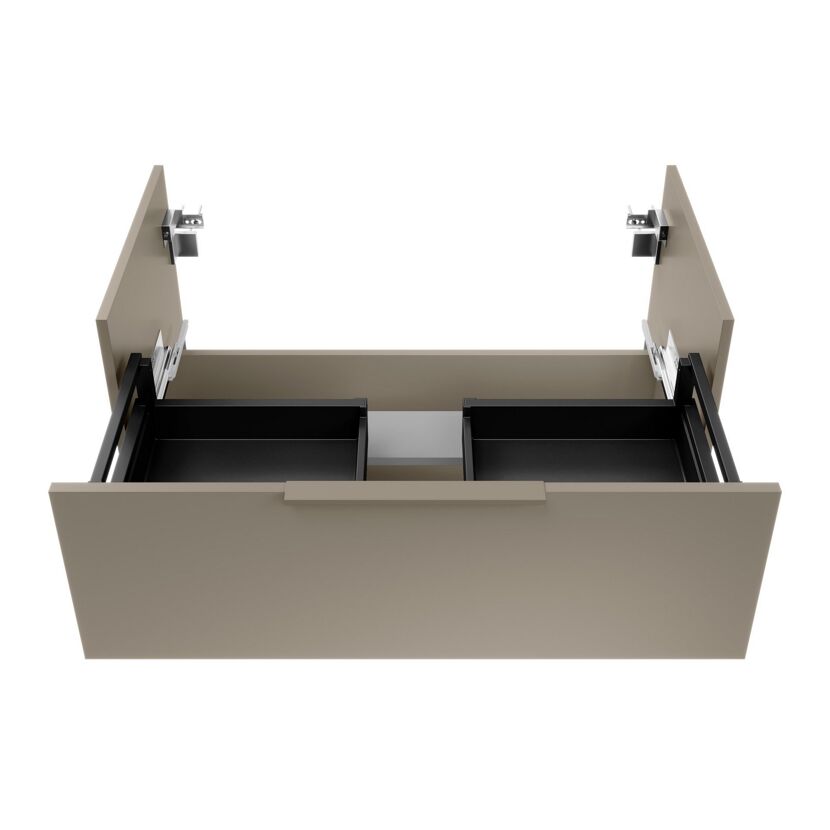 Waschbecken mit Unterschrank 'B.Paris' grau matt 90,5 x 49,8 x 46,5 cm