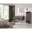 Waschbecken mit Unterschrank 'B.Paris' grau matt 90,5 x 49,8 x 46,5 cm
