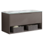 Waschbecken mit Unterschrank 'B.Paris' grau matt 90,5 x 49,8 x 46,5 cm