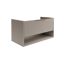Waschbecken mit Unterschrank 'B.Paris' grau matt 90,5 x 49,8 x 46,5 cm