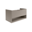 Waschbecken mit Unterschrank 'B.Paris' grau matt 90,5 x 49,8 x 46,5 cm