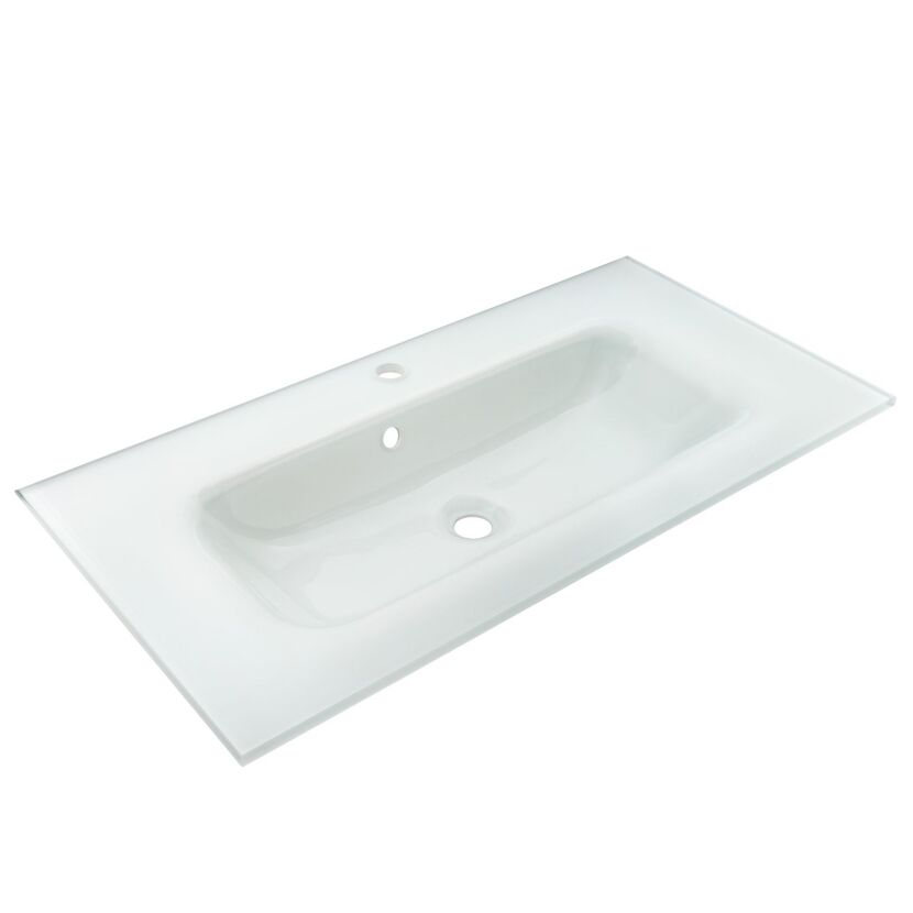 Waschbecken mit Unterschrank 'B.Paris' grau matt 90,5 x 49,8 x 46,5 cm