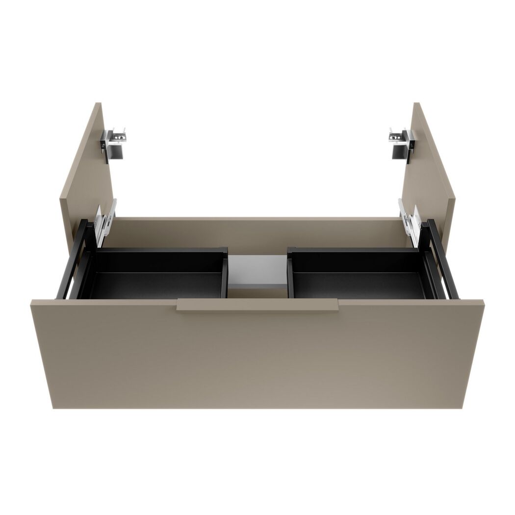 Waschbecken mit Unterschrank 'B.Paris' grau matt 90,5 x 49,8 x 46,5 cm