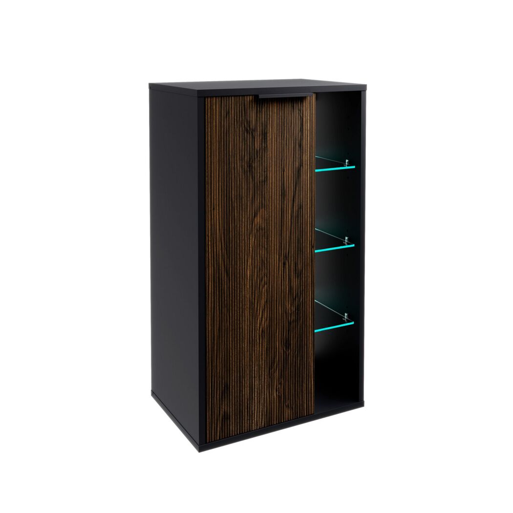 Midischrank 'B.Paris' schwarz matt 47 x 84,2 x 32 cm