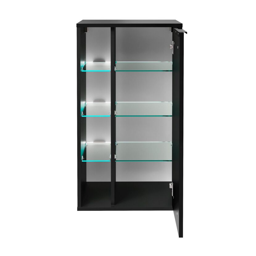 Midischrank 'B.Paris' schwarz matt 47 x 84,2 x 32 cm
