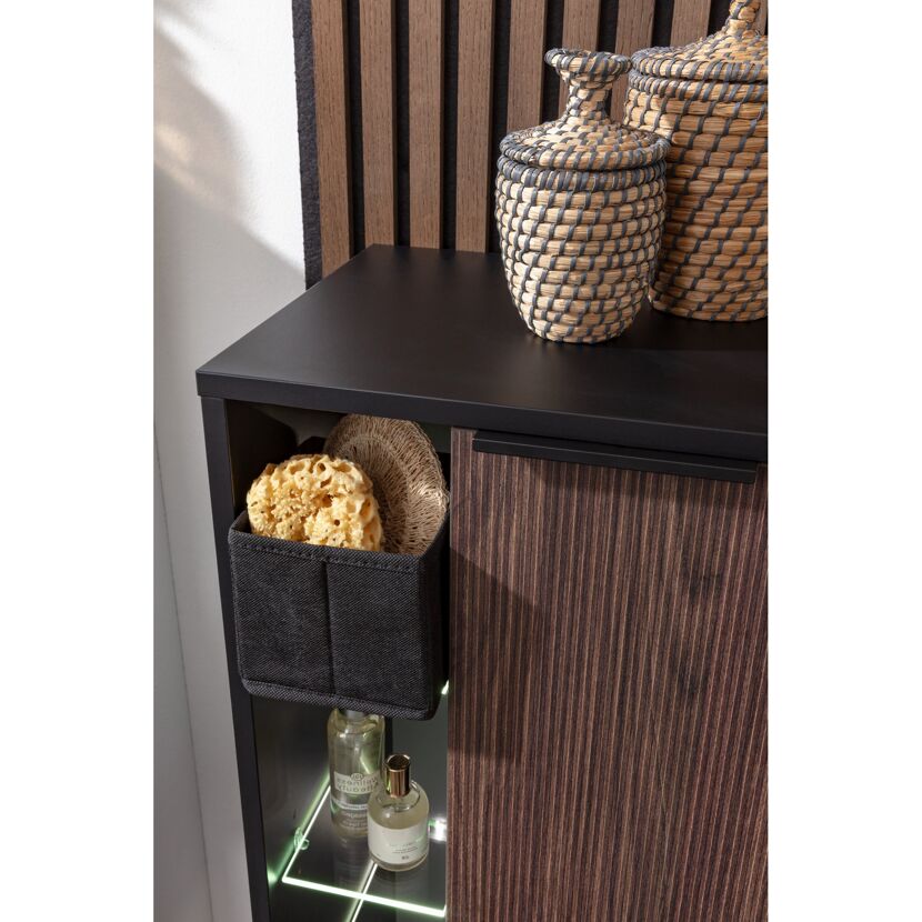 Midischrank 'B.Paris' schwarz matt 47 x 84,2 x 32 cm