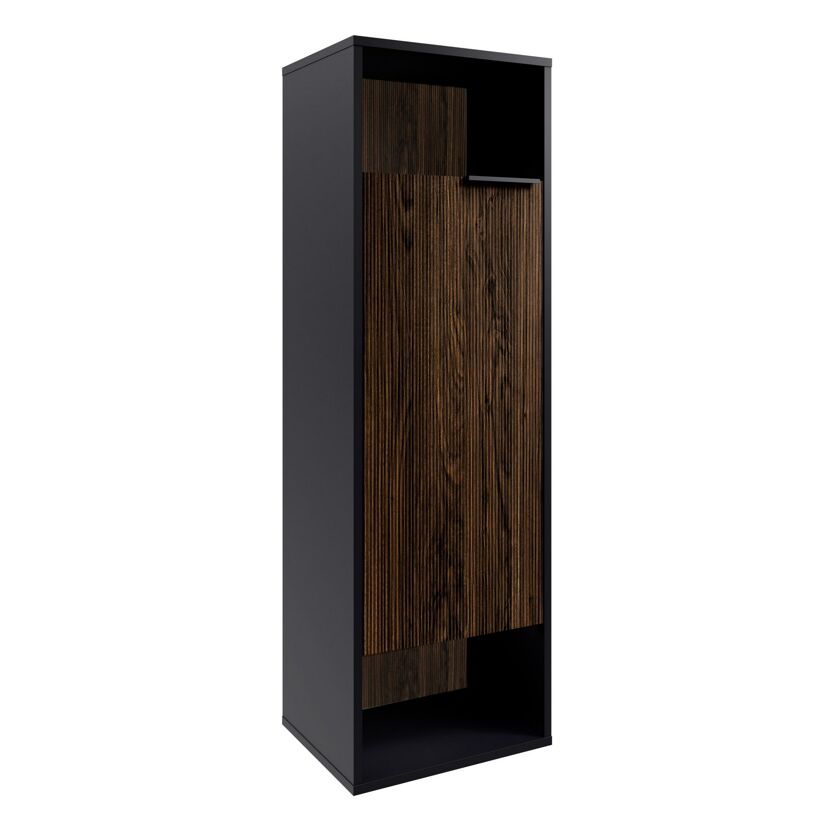 Holzschrank mit offener Ablage