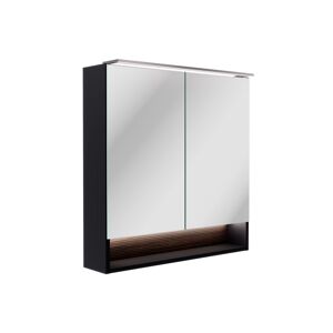 LED-Spiegelschrank 'B.Paris' schwarz matt 70 x 71,8 x 15,6 cm