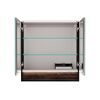 LED-Spiegelschrank 'B.Paris' schwarz matt 70 x 71,8 x 15,6 cm