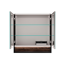 LED-Spiegelschrank 'B.Paris' schwarz matt 70 x 71,8 x 15,6 cm