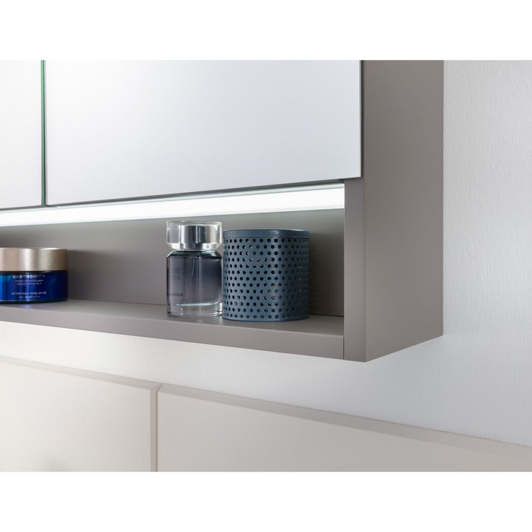 LED-Spiegelschrank 'B.Paris' grau 70 x 71,8 x 15,6 cm