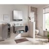 LED-Spiegelschrank 'B.Paris' grau 70 x 71,8 x 15,6 cm