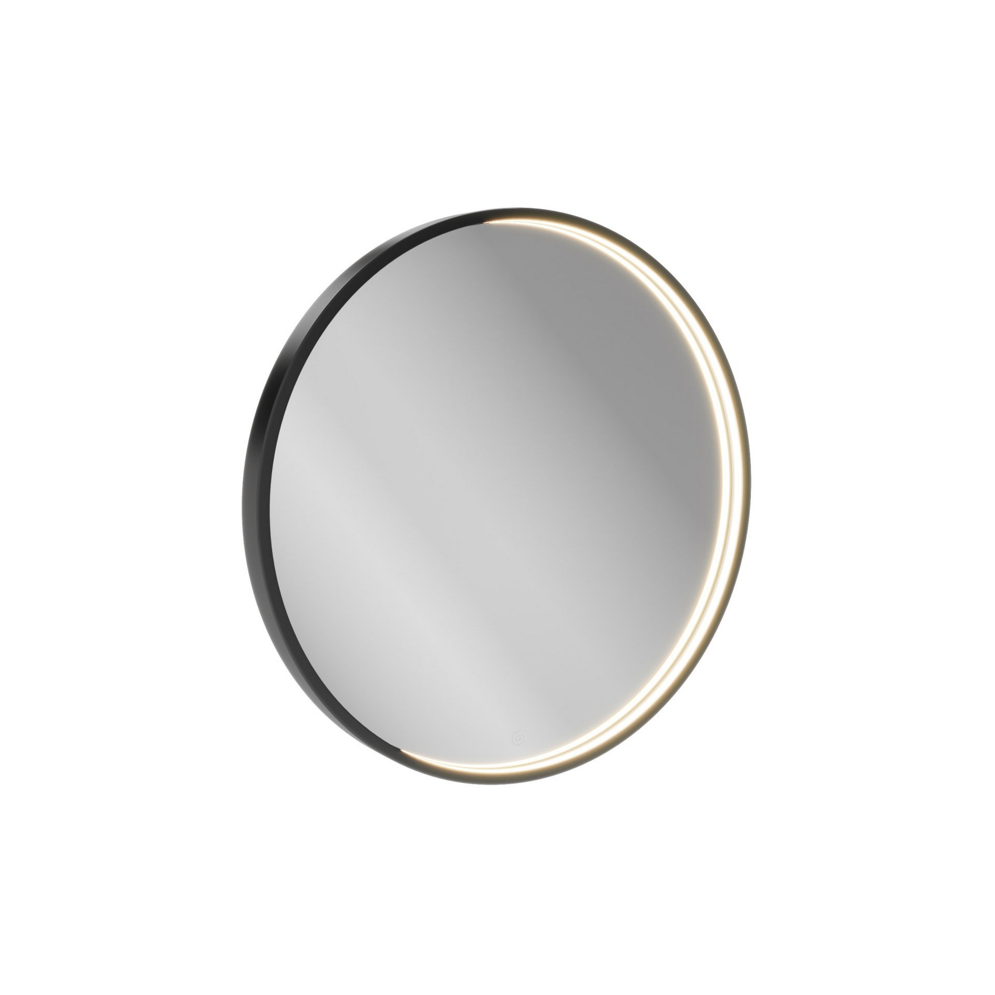 LED-Spiegel schwarz mit Touch-Sensor Ø 60 cm