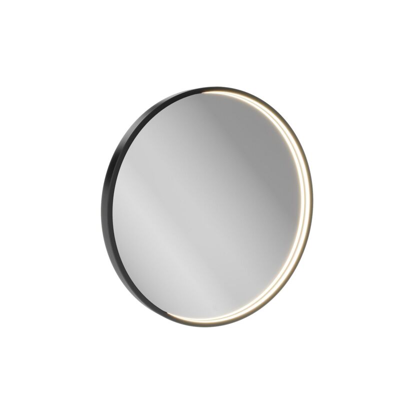 LED-Spiegel schwarz mit Touch-Sensor Ø 60 cm