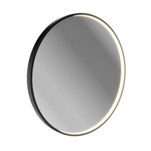 LED-Spiegel schwarz mit Touch-Sensor Ø 80 cm