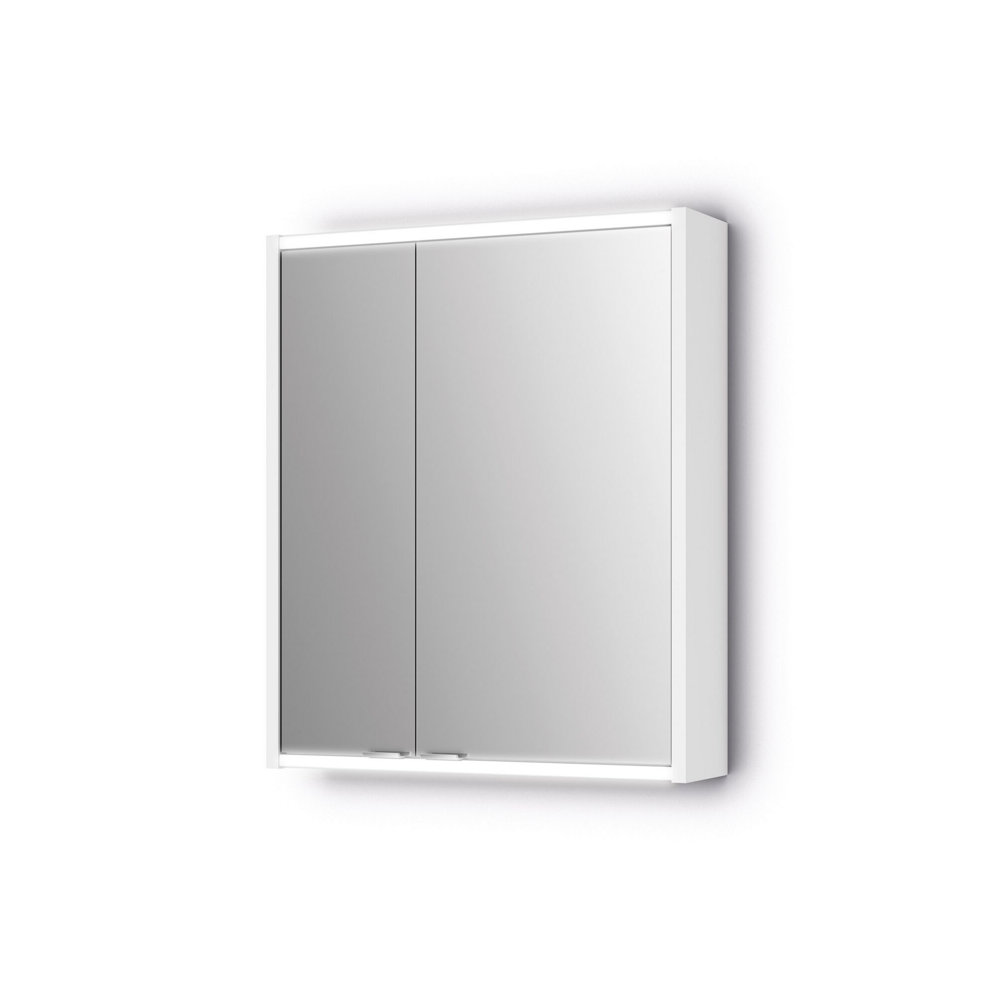 Weißer Spiegelschrank mit zwei Türen